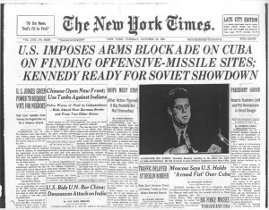 New York Times on Cuban Missile crisis