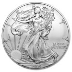 1 ons.  Koin Silver American Eagle, Tampak Depan