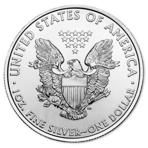 1 oz. Fine Silver American Eagle Coin, View of Back