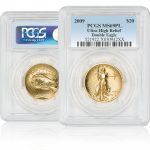 2009 1 ons.  Ultra High Relief Gold Double Eagle Coin
