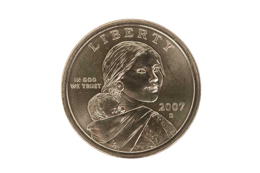 2007 Sacajawea one dollar coin