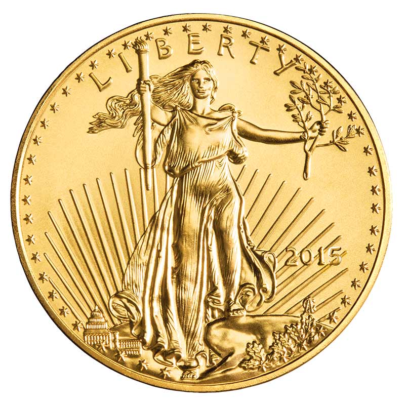 2015 gold american eagle coin front