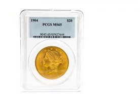 Sealed dollar certified gold coin PCGS MS65 $20