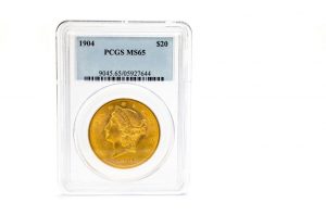Sealed dollar certified gold coin PCGS MS65 $20