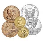 assortment of 6 precious metal coins