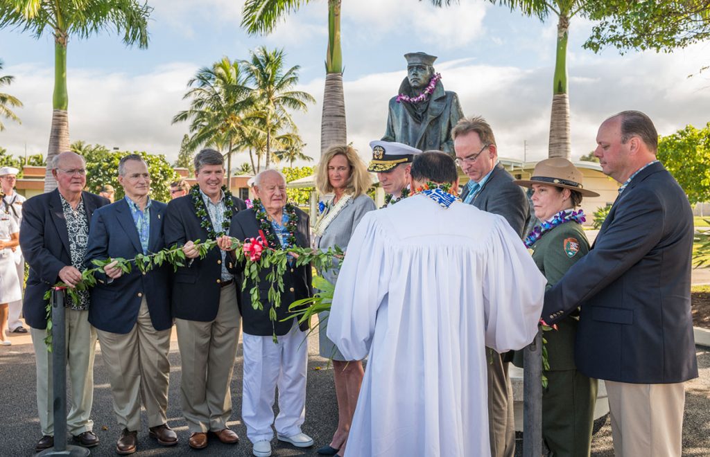Lone Sailor dedication ceremony at Pearl Harbor in Hawaii