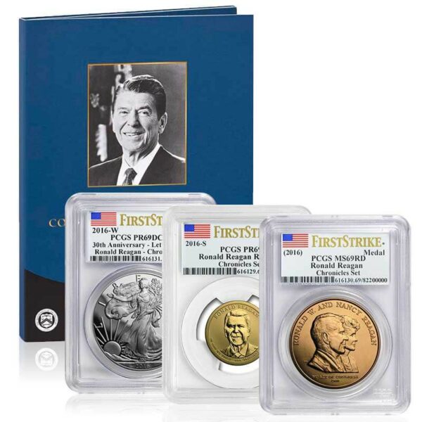2016 Ronald Reagan Coin & Chronicles Set (PCGS First Strike) with folder