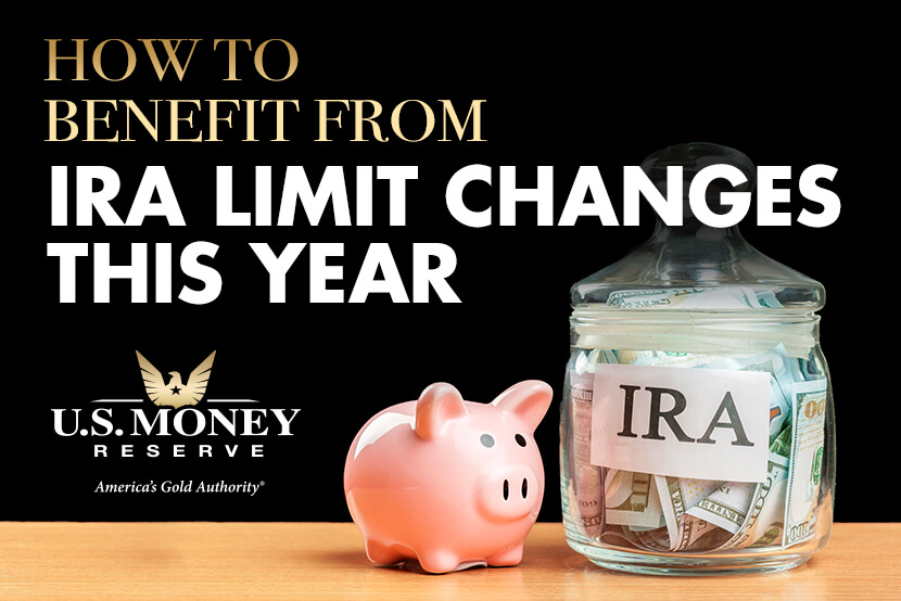 Piggy bank next to ira savings jar filled with money