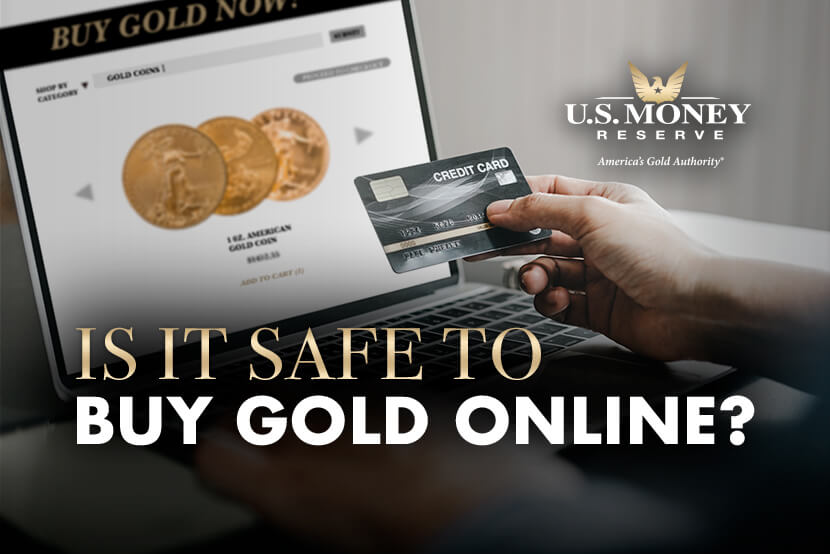Is It Safe to Buy Gold Online? Person Holding Their Credit Card and Looking to Buy Gold Coins Online