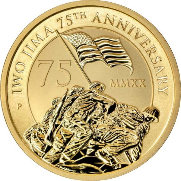 1 oz. Gold Iwo Jima coin reverse