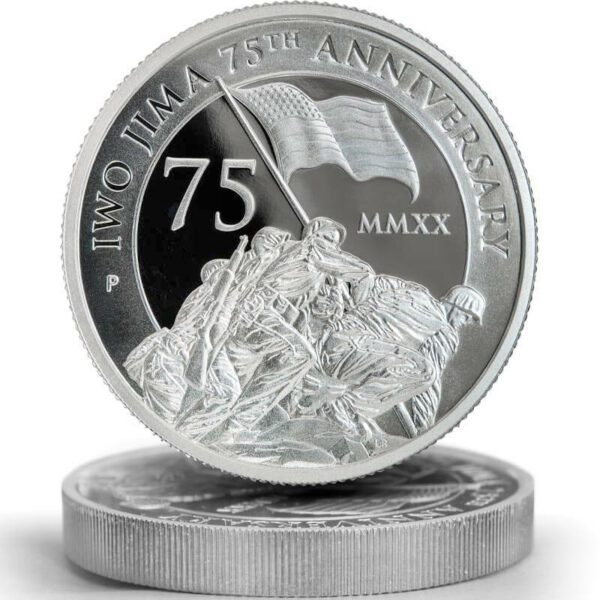 Two-Ounce Silver Iwo Jima Coin reverse