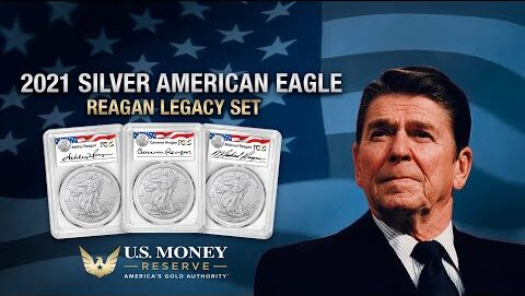 2021 3-Coin Silver American Eagle Reagan Legacy Set