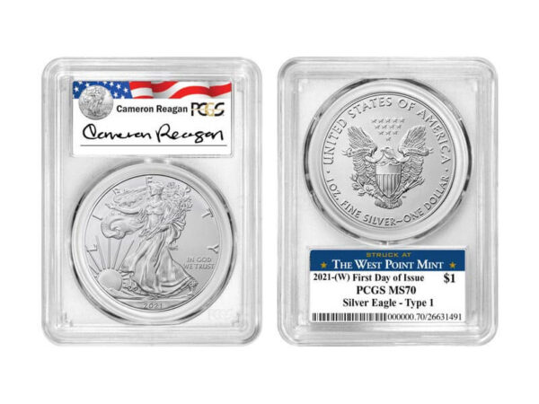 2021 3 coin silver American Eagle Reagan legacy set
