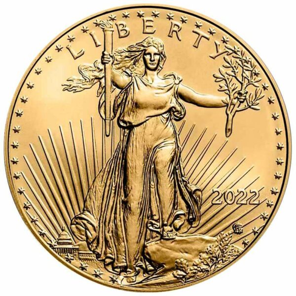 2022 1/10 oz Gold American Eagle Coin Obverse