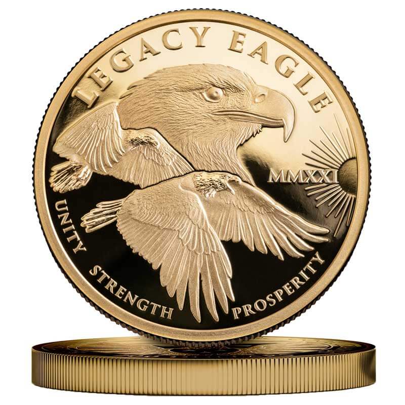 Legacy Gold Eagle coin stacked USMR exclusive