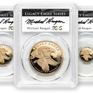 Legacy Gold Eagle 3-Coin Set Certified Cases