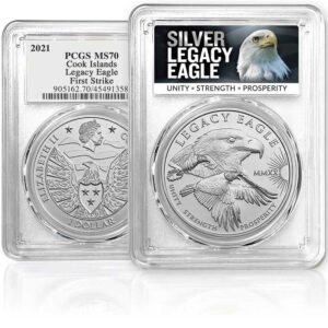 Silver Legacy Eagle 2021 MS-70 PCGS graded