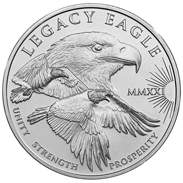 legacy silver eagle bullion coin reverse