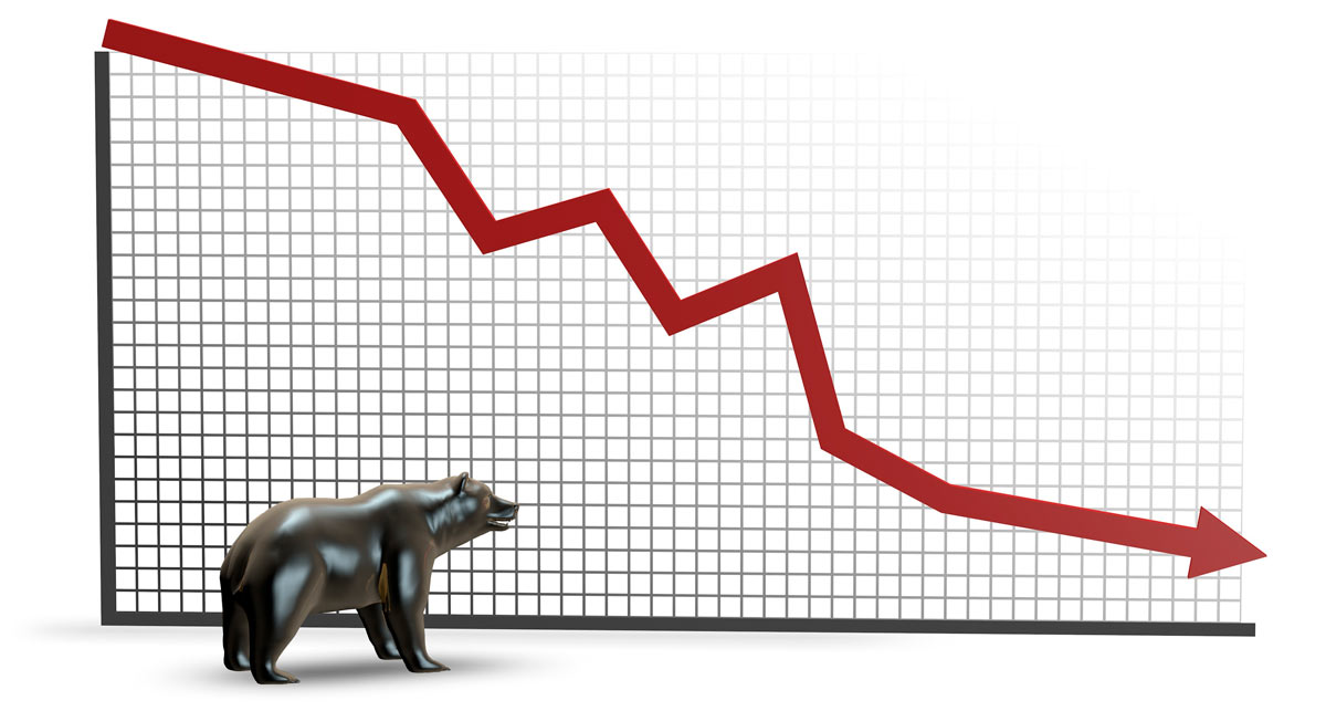 Bear stock market going down