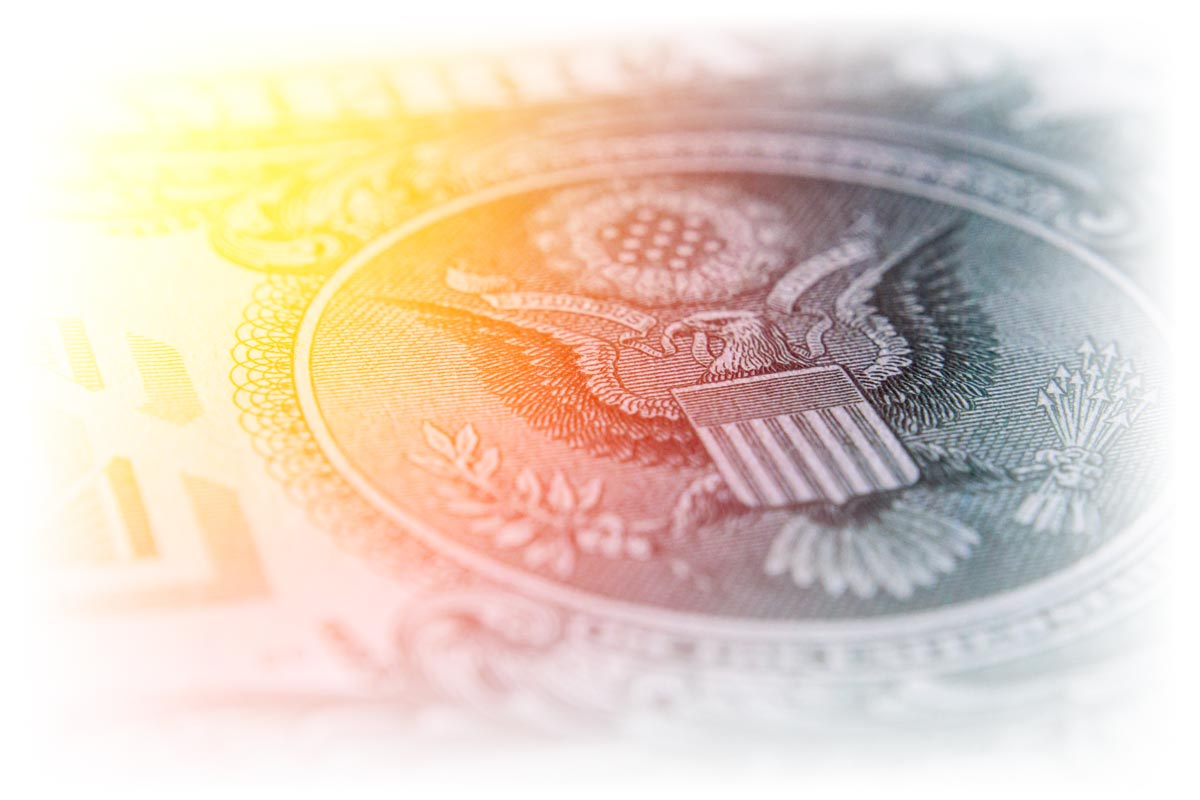 Close-up of U.S. $1 note