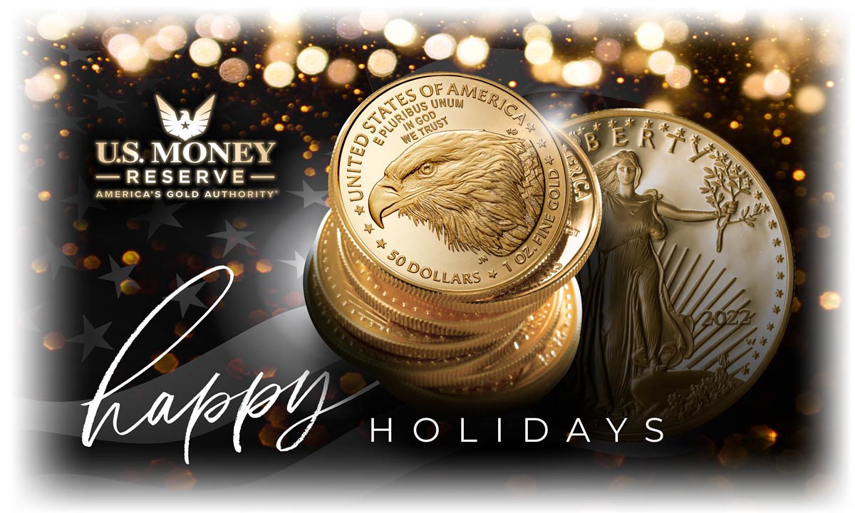 Happy Holidays and American Gold Eagle coins