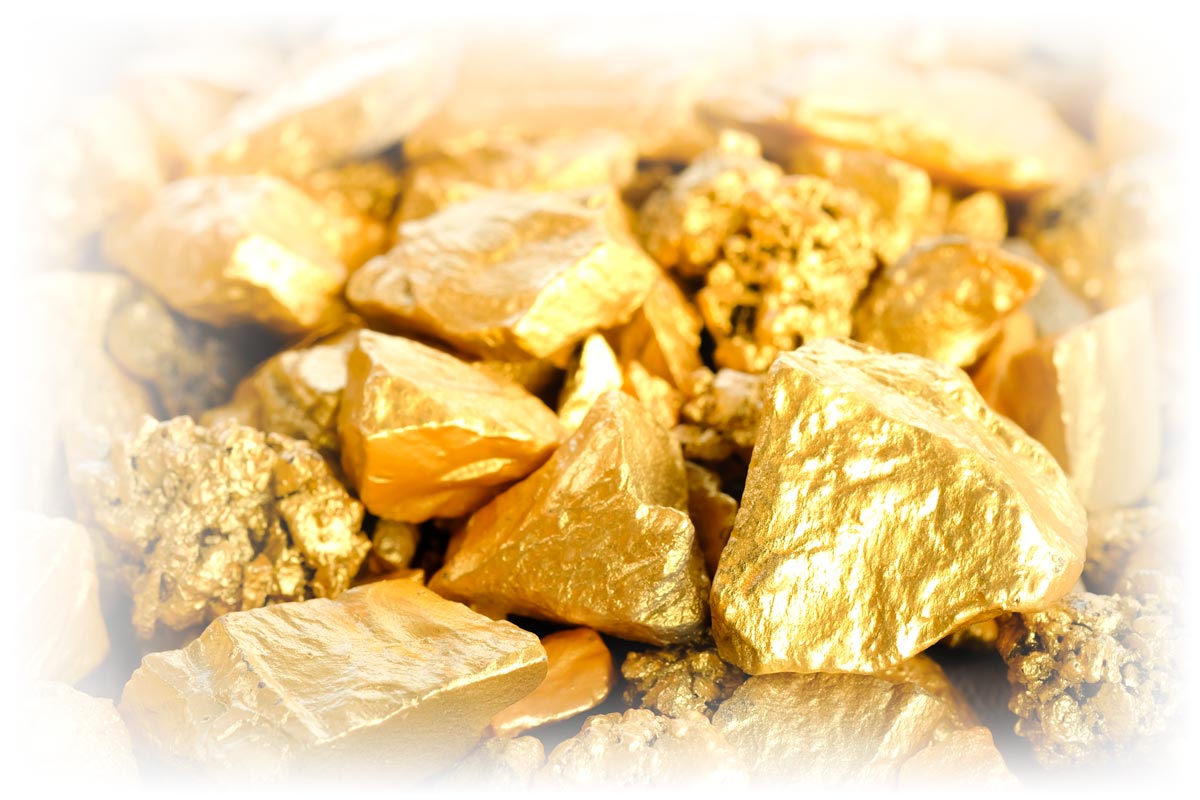 Raw mined gold