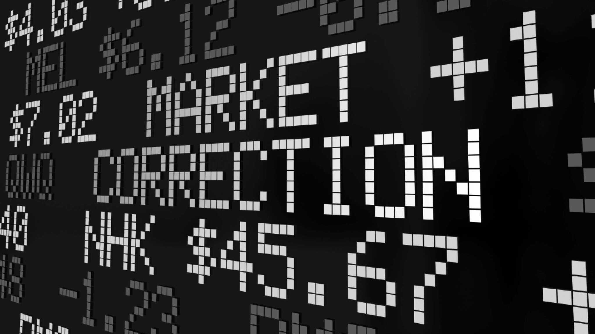 market correction graphic